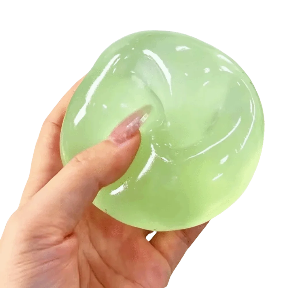Blue Coconut Oil Squishy Ball – Soft Transparent Quick-Rebound Squeeze Toy, Slow Rising Stress Relief Maltose Squishy Fidget Toy