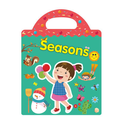 Kids Reusable Scene Sticker Book – DIY Cartoon Animal Puzzle Sticker Game, Early Learning Cognition Toy, Creative Educational Activity Gift for Children