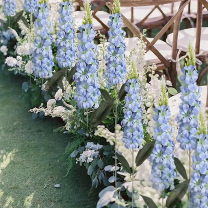 5 flores artificiales de jacinto – Tallos florales de imitación de ratán para decoración de sala de estar, celebraciones de boda, paredes de jardín, cajas de regalo y accesorios de bricolaje