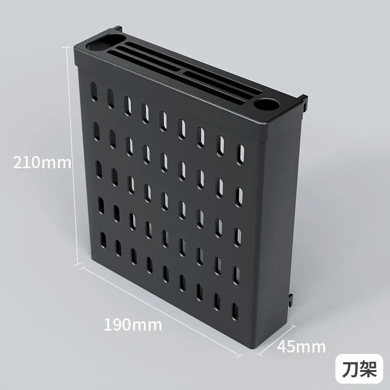 Organizador de pared de tablero perforado sin taladros – Panel de almacenamiento modular con estantes y accesorios para cocina, baño y sala de juegos