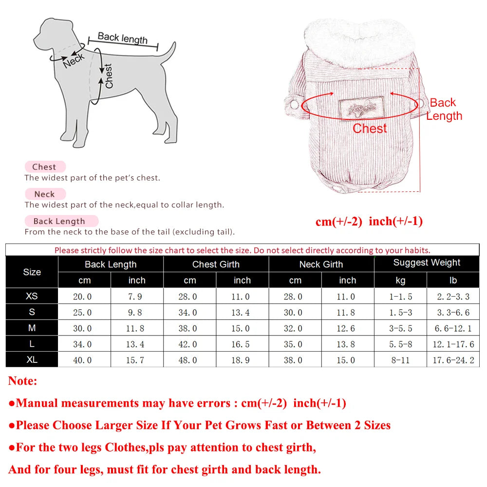 Autumn & Winter Fleece Dog Jacket – Warm Thickened Pet Coat for Small & Medium Dogs, Cozy Puppy Clothes for Cats, Schnauzers & Pugs
