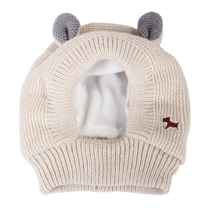 Quiet Dog Ear Muffs – Noise Protection & Warm Knitted Ear Covers for Medium & Large Dogs, Cozy Winter Anxiety Relief Hat