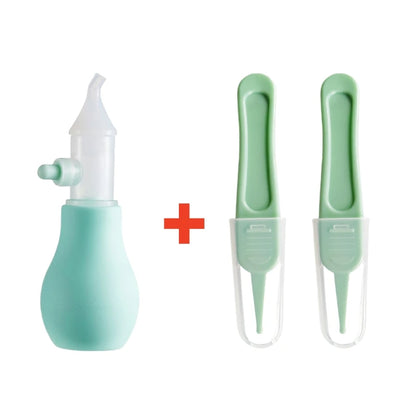 Aspirador Nasal de Silicona para Bebés – Limpiador Manual de Nariz para Lactantes y Niños Pequeños