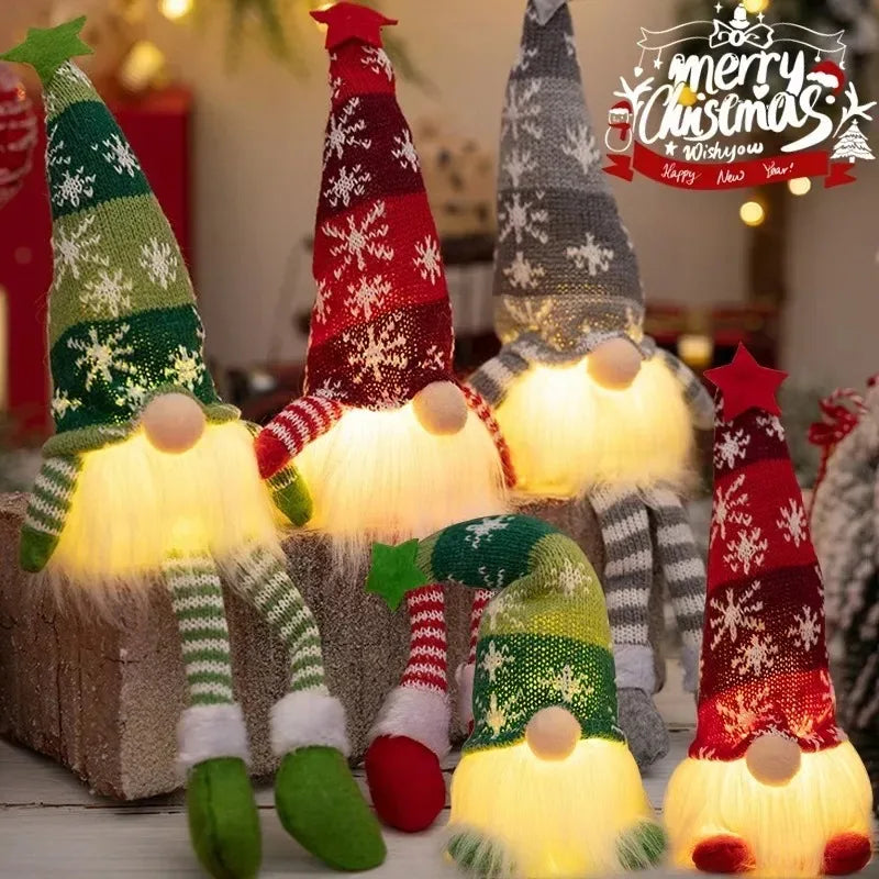 2026 Glowing Gnome Christmas Doll – Faceless Merry Christmas Decoration for Home, Navidad & New Year Holiday Gifts