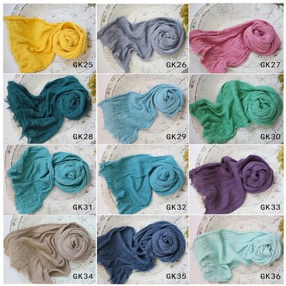 Envoltura profesional de fotografía para recién nacidos – Manta de muselina elástica de algodón suave para sesiones de fotos de bebés y accesorios de estudio