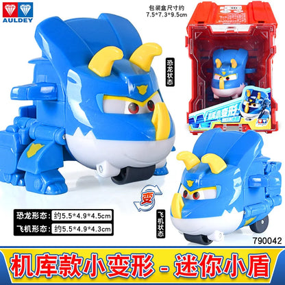 Super Wings Mini Transforming Plane Robot Toy – Anime-Style Deformation Action Figure, Transformable Aircraft Toy for Kids & Christmas Gifts