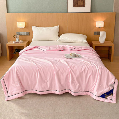 Couverture rafraîchissante de luxe d'été – Couverture climatisée en coton brut doux et fibre de soja pour adultes et enfants
