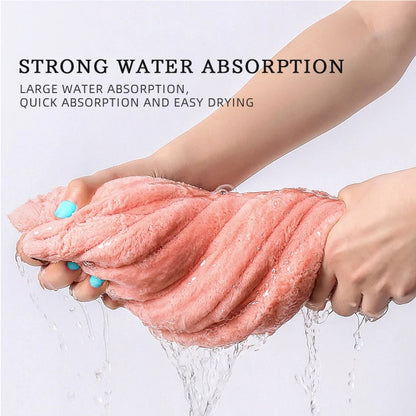 Toalla de microfibra para el cabello – Turbante absorbente de secado rápido para mujer, ducha y spa