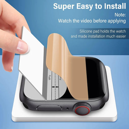Paquete de 5 protectores de pantalla para Apple Watch Series 10, 9, 8, 7, SE y Ultra 2 – Película protectora HD resistente a los arañazos para modelos de 40mm a 49mm