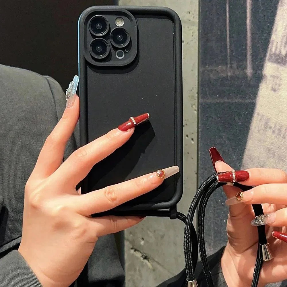 Funda Cruzada para Teléfono con Cordón Ajustable – Cubierta Protectora Suave para iPhone 17, 16, 16E, 15, 14, 13, 12, 11, X, XS, 8 Plus y SE 2022, Funda para Teléfono de Hombro con Manos Libres