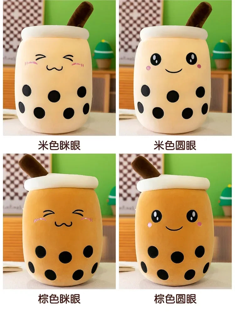 Giant Bubble Tea Plush Pillow – 22–70cm Squishy Milk Tea Boba Stuffed Toy Fruit Drink Bottle Decor Gift