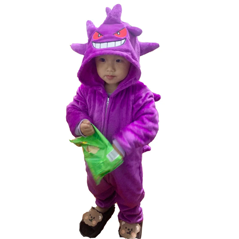 Kids Kigurumi Cosplay Costume – Full Body Onesie Pajamas Sleepwear for Boys & Girls, Halloween, Christmas & Dress-Up Gift Outfit