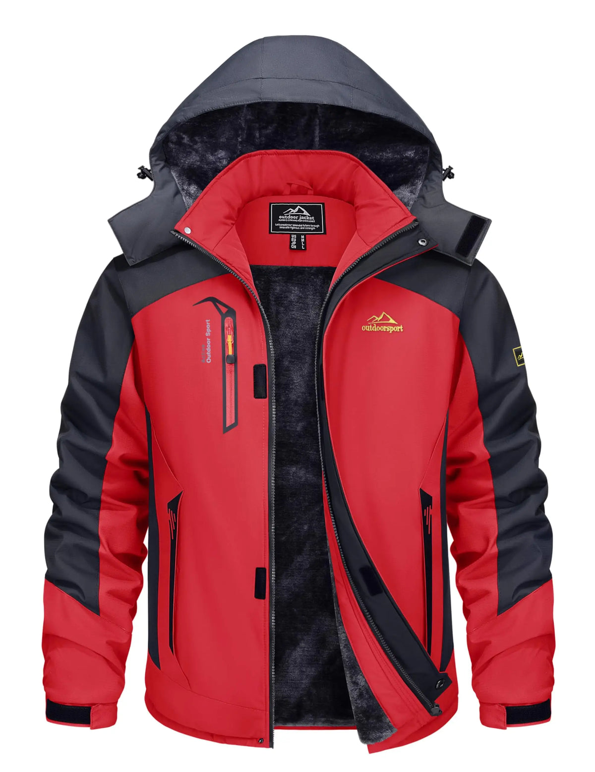 TACVASEN Men’s Winter Ski Jacket – Thick Fleece-Lined Waterproof Windbreaker, Warm Outdoor Parka for Snowboarding, Hiking & Mountain Trekking