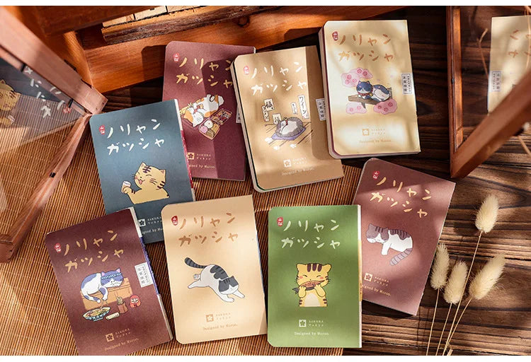 Carnet de poche Kawaii Chat de dessin animé – Mini carnet, agenda et journal de style japonais pour l'école et les voyages