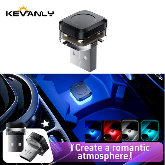 Luz Ambiental LED USB Universal para Interior de Coche – Lámpara de Ambiente Plug & Play para Lectura y Decoración Interior