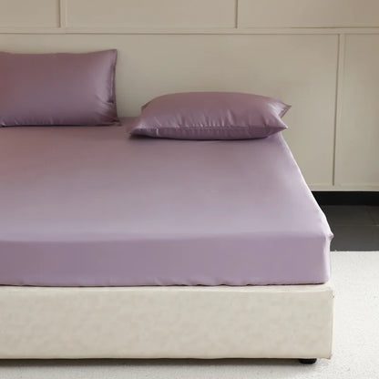 Luxury Mulberry Silk Fitted Sheet – Soft Elastic Mattress Cover for Single, Double, Queen & King Beds