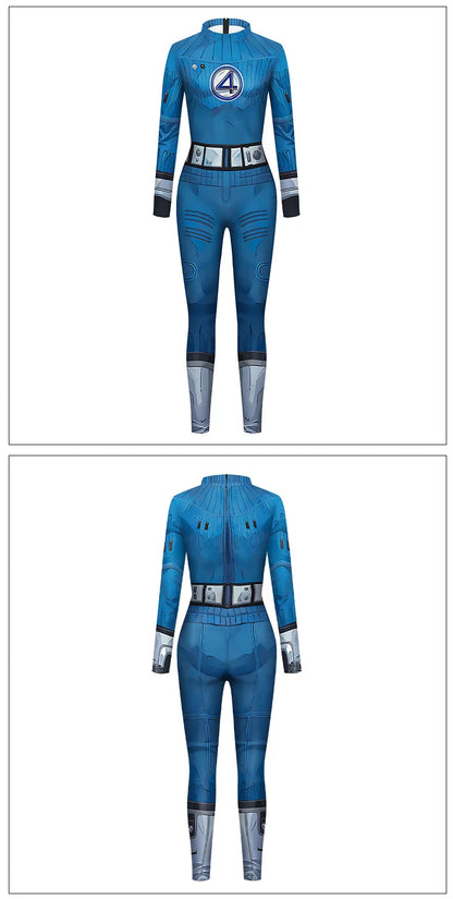 Fantastic Four Cosplay Bodysuit – Susan / Reed Richards Zentai Jumpsuit (Halloween Catsuit Costume)