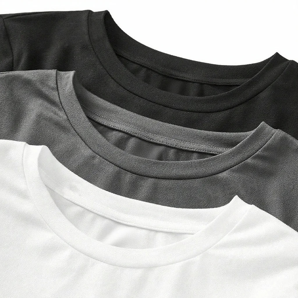 Women’s Long Sleeve T-Shirt Solid Color Polyester Knit Round Neck Regular Fit Fall Winter Top