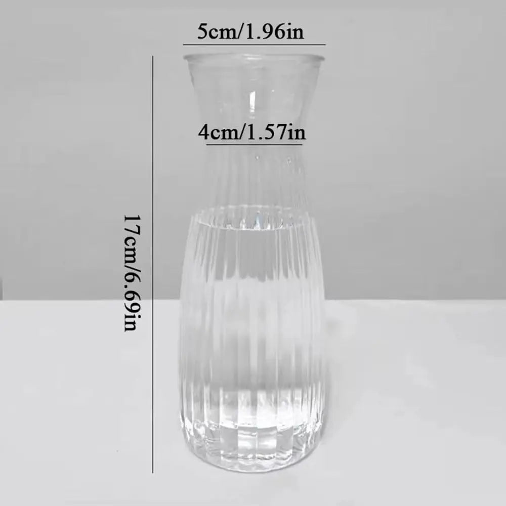 Florero de vidrio con forma de hongo – Maceta hidropónica transparente y jarrón decorativo de escritorio