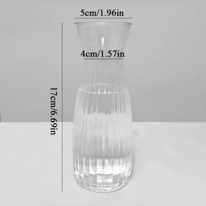 Florero de vidrio con forma de hongo – Maceta hidropónica transparente y jarrón decorativo de escritorio