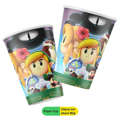 The Legend of Zelda Party Decorations Set – Disposable Tableware Birthday Party Supplies for Kids, Boys, Baby Shower & Gift Toys