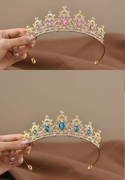 Princess Crystal Tiara Crown for Girls – Elegant Birthday, Dance & Party Hair Accessory