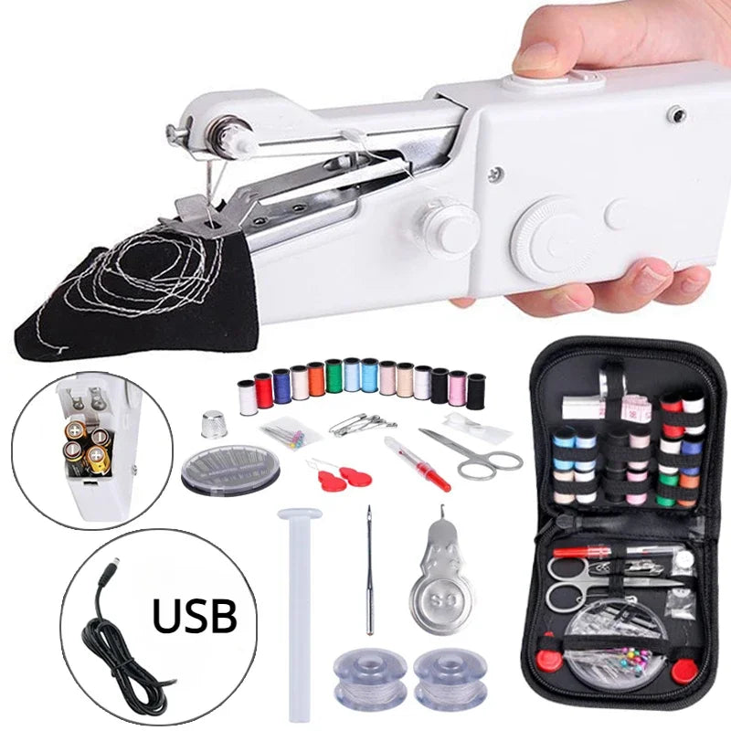Mini Machine à Coudre Portable – Outil de Couture Rapide sans Fil pour Réparations de Vêtements et Projets de Bricolage