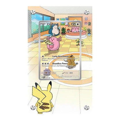 Présentoir en acrylique pour cartes Pokémon – Ronflex, Évoli, Mewtwo, Bulbizarre, Psykokwak et support de protection de style brique pour figurines