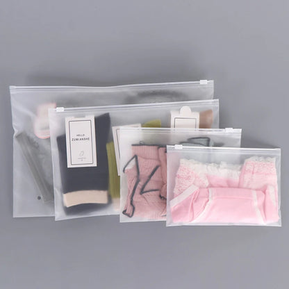 Matte Frosted Zipper Packaging Bags for Clothing, Shirts, Socks, Storage & Shipping – Reusable Plastic Pouches