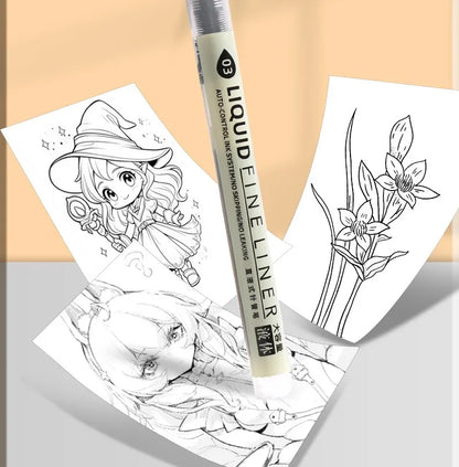 Set de marqueurs Manga – Stylos à croquis à pointe fine 5/8 pièces pour le dessin, l'illustration, la calligraphie et les fournitures scolaires