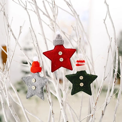 Red Star Christmas Tree Ornament – DIY Hanging Pendant Decoration for Xmas, New Year Party, Home Decor & Holiday Gifts