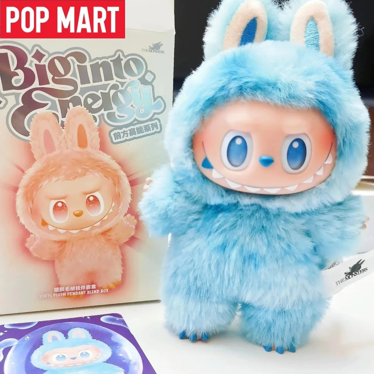 POP MART Labubu Big Into Energy Peluche Boîte Mystère – Jouet Figurine Souple de Collection Officiel & Décoration d'Intérieur