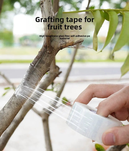 Película de cinta de injerto de PE de 200M – Cinta de injerto autoadhesiva para árboles frutales, plántulas de vivero, vides, tomates, floristería y suministros de jardinería