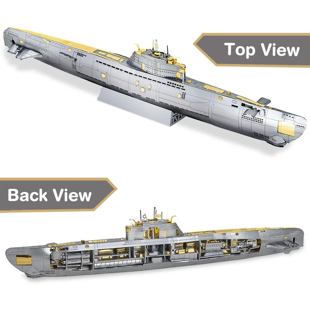 Piececool Kit de Modelo de Acorazado de Metal 3D – HMS Hood y Richelieu, Rompecabezas de Ensamblaje, Juguete Educativo para Adolescentes y Coleccionistas