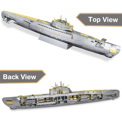Piececool Kit de Modelo de Acorazado de Metal 3D – HMS Hood y Richelieu, Rompecabezas de Ensamblaje, Juguete Educativo para Adolescentes y Coleccionistas