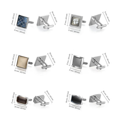 Luxury Copper Cufflinks for Men – Round & Square Shirt Cuff Links for Wedding, Business & Formal Wear | Men's Fashion Accessories Gift