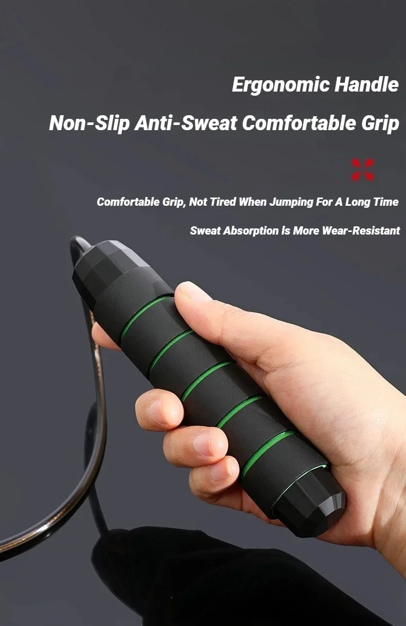 Comba de acero ajustable – Cuerda para saltar sin enredos para fitness, entrenamiento cardiovascular, entrenamientos en casa y equipo deportivo