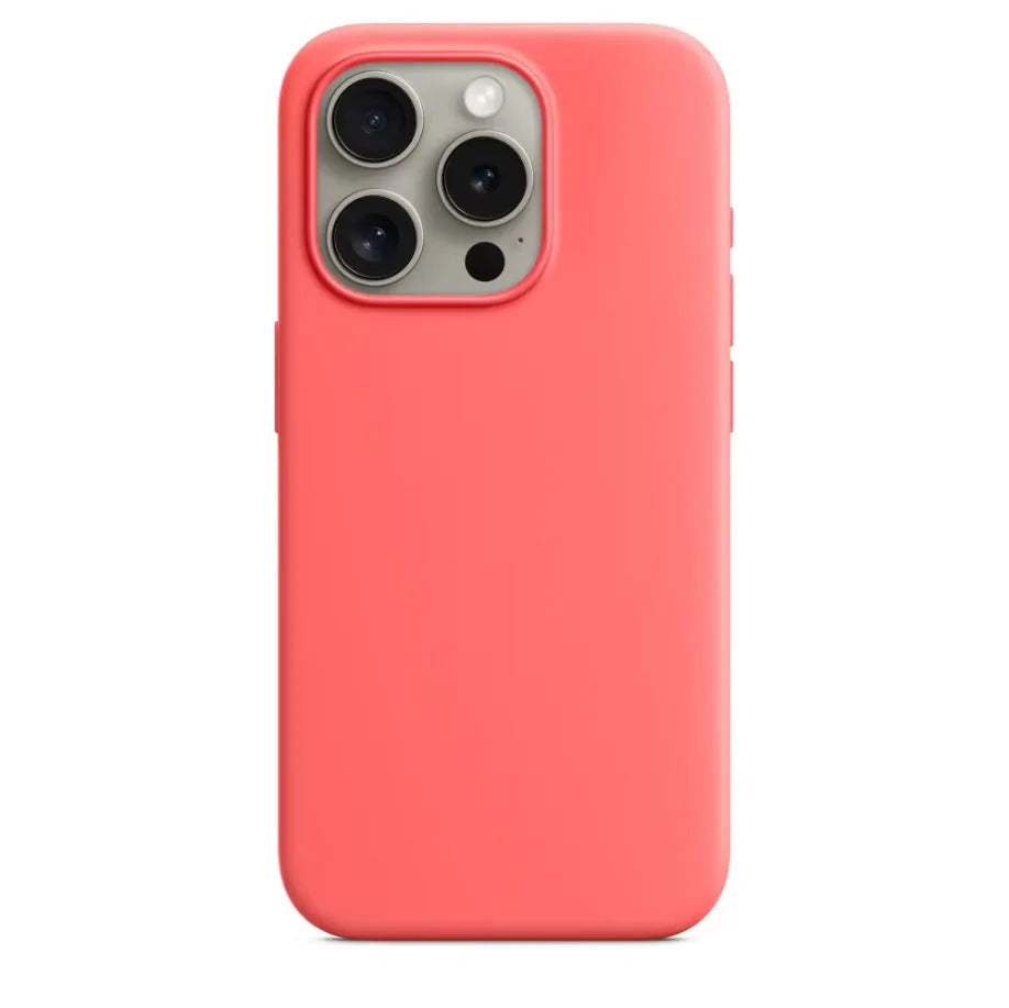 Coque MagSafe en silicone liquide pour iPhone 15 Pro Max – Housse de protection magnétique compatible avec la recharge sans fil