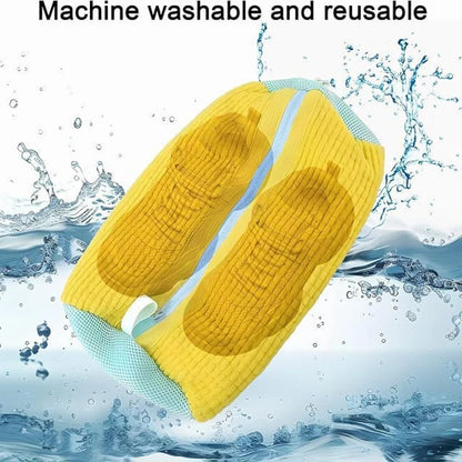 Shoe Washing Machine Bag with Cleaning Brush Set - Durable Reusable Laundry Bag for Sneakers, Running Shoes & Delicates (1, 2 or 4 Pack)