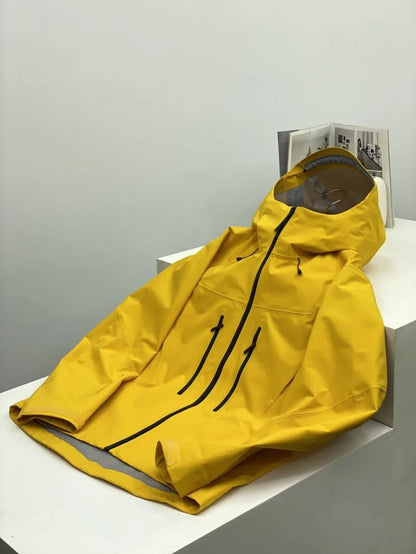 ARC SV 3-Layer Waterproof Hiking Jacket – Unisex Windproof Camping, Ski & Outdoor Shell Coat with Embroidered Bird Logo