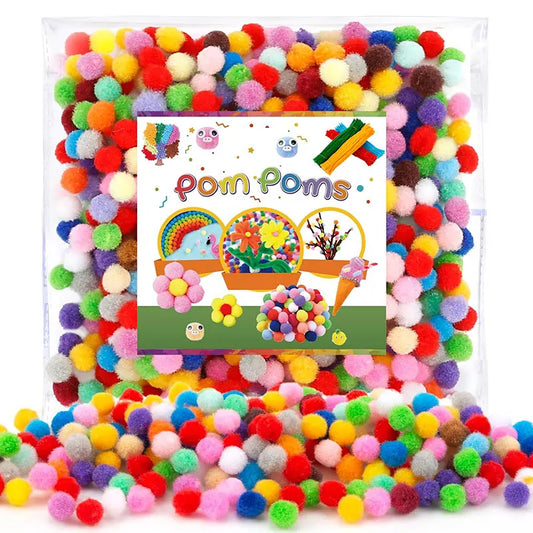 30–300 UNIDADES Pompones Suaves de Colores Surtidos – Bolas de Pelo Esponjosas en 40 Colores para Manualidades DIY, Proyectos de Arte para Niños, Decoración de Bodas y del Hogar (8–30mm)