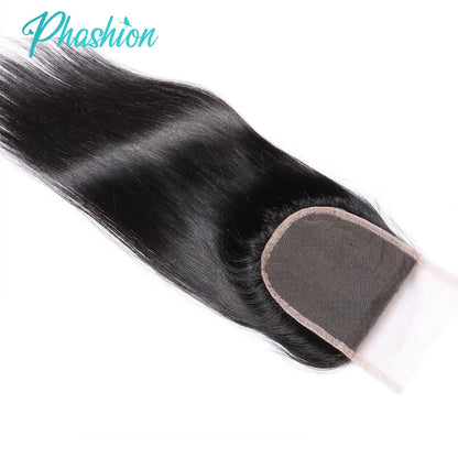 Phashion 13x4 Lace Frontal & 4x4/5x5 Closure Human Hair – Pre-Plucked Swiss Transparent Lace Remy Hair Wig Extensions