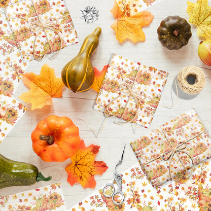 20/50PCS Thanksgiving Maple Leaf Tissue Paper – Autumn Gift Wrapping & DIY Packing Paper for Birthday, Wedding, Party & Holiday Supplies