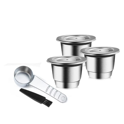 Capsules de café Nespresso réutilisables – Dosettes filtrantes à espresso en acier inoxydable, capsules de café Crema rechargeables avec design amélioré pour machine à café domestique