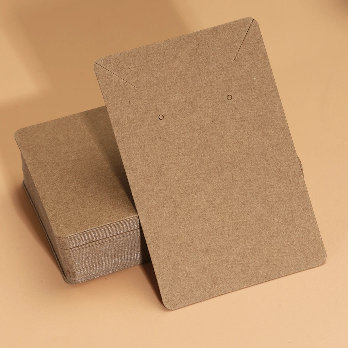 50PCS 6×9cm Kraft Jewelry Display Cards for Necklaces, Earrings, Ear Studs & Jewelry Packaging