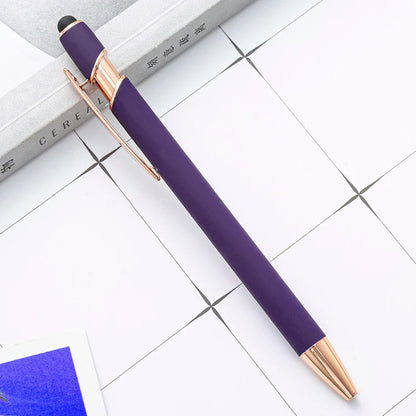 Metal Ballpoint Pen with Stylus Tip – Touch Screen Writing Pen for Office, School & Stationery, Custom Logo & Name Gift