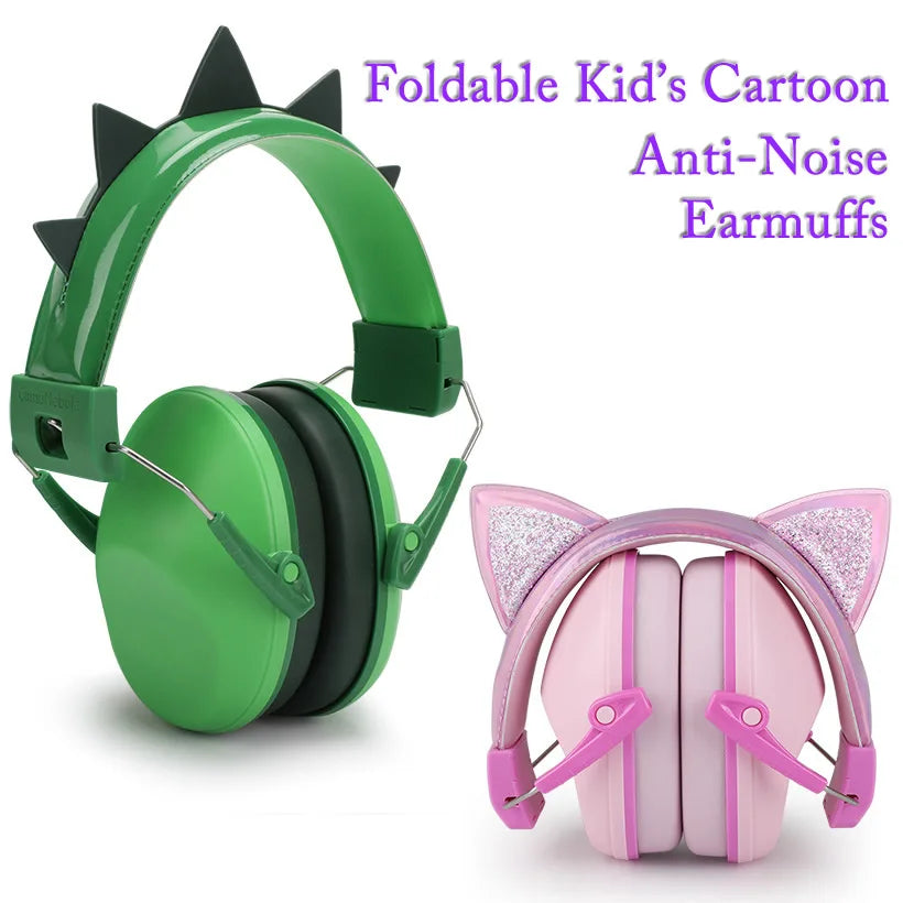 Cute Pink Cat Ear Kids Earmuffs – Adjustable Anti-Noise Hearing Protection for Children, Noise-Reducing Ear Protectors for Study, Sleep & Quiet Time