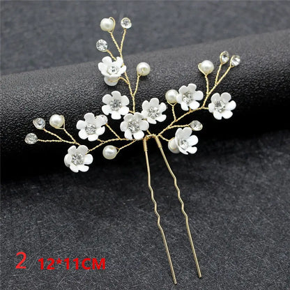 Luxury Floral Bridal Hair Comb with Gold Leaves – Crystal Wedding Hair Accessory for Brides & Prom