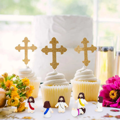 20 mini figuras de Jesús - Bonitas miniaturas de personajes religiosos para la escuela dominical, rellenos de huevos de Pascua, recuerdos de fiesta, regalos de estudio bíblico y decoraciones basadas en la fe
