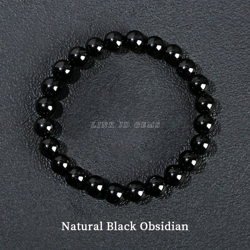 Bracelet en perles de lapis-lazuli naturel, de quartz et d'améthyste – Bijou énergétique de guérison Reiki en cristal pour hommes et femmes